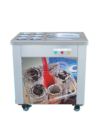 AXOSPRO CBJ1+6 Fried Ice Cream Machine - Commercial Soft Serve Ice Cream Machine for Cafes and Restaurants