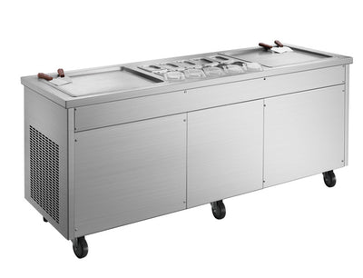 AXOSPRO CB 2+10S Fried Ice Cream Machine - Commercial Soft Serve Ice Cream Machine for Cafes and Restaurants