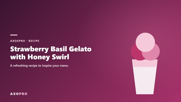 Strawberry Basil Gelato with Honey Swirl
