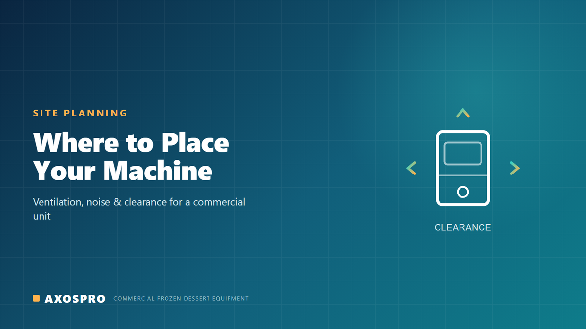 Where to Place a Commercial Soft Serve Machine: Ventilation, Noise & Clearance