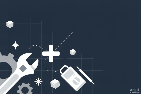 Commercial ice machine troubleshooting tools: wrench, multimeter and ice cubes