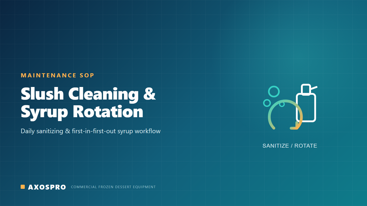 Slush Machine Daily Cleaning & Syrup Rotation SOP