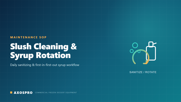 Slush Machine Daily Cleaning & Syrup Rotation SOP — AXOSPRO cover
