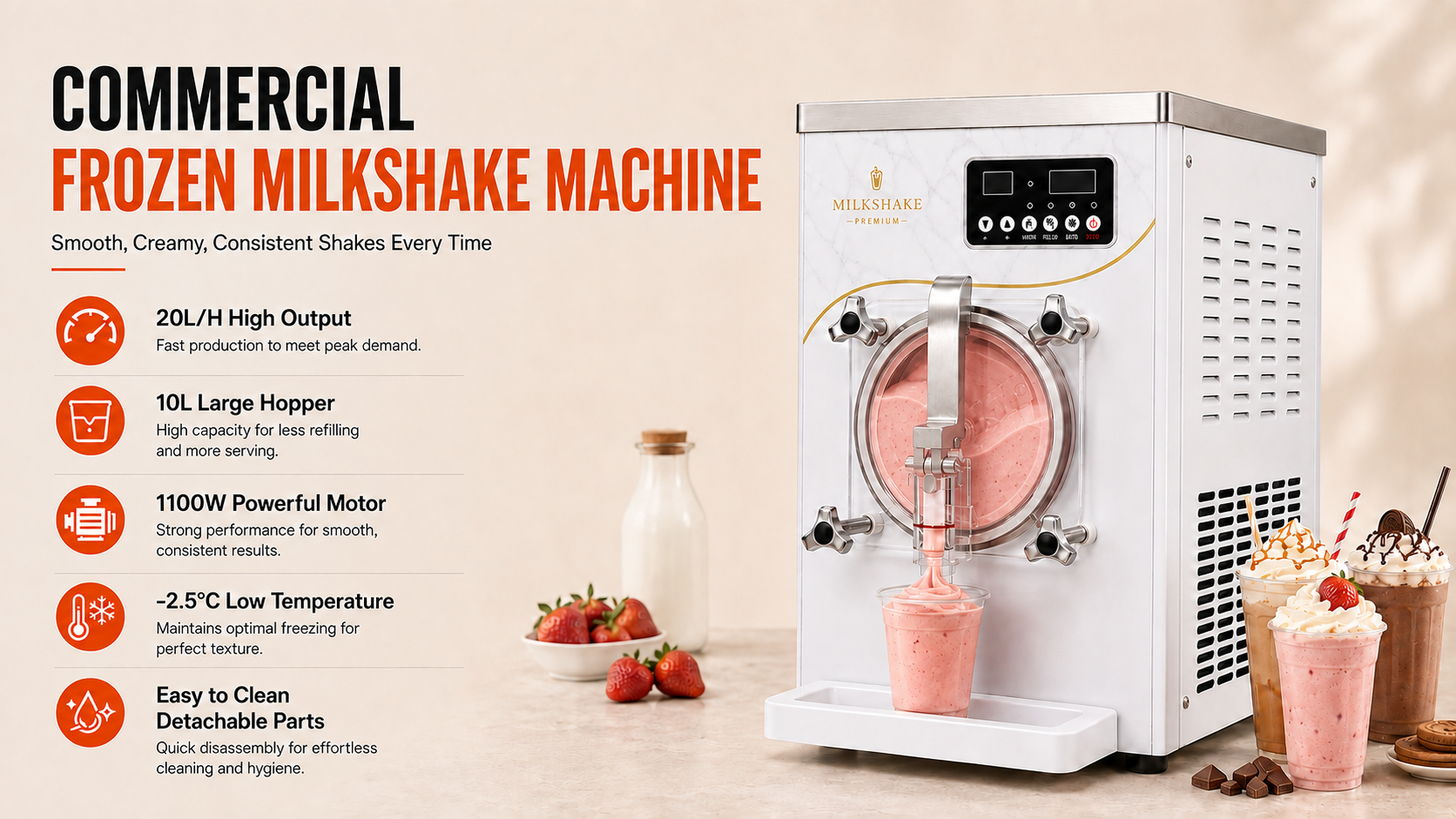 Axospro Commercial Milkshake Machine detail image 1