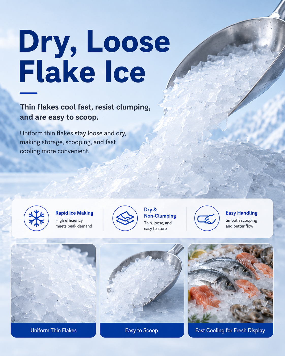 AXOSPRO Commercial & Industrial Flake Ice Machine - 300/500/1000KG/24h detail image 4