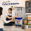 AXOSPRO BQL-920 Commercial Soft Serve Ice Cream Machine - High-Output Dual-Flavor Countertop Maker for Cafes and Dessert Shops
