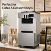 AXOSPRO BQL-A22-1 Floor-Standing Soft Serve Ice Cream Machine - Heavy-Duty Triple-Flavor Maker with Pre-Cooling for Restaurants and Ice Cream Parlors