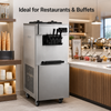 AXOSPRO BQL-A22-1 Floor-Standing Soft Serve Ice Cream Machine - Heavy-Duty Triple-Flavor Maker with Pre-Cooling for Restaurants and Ice Cream Parlors
