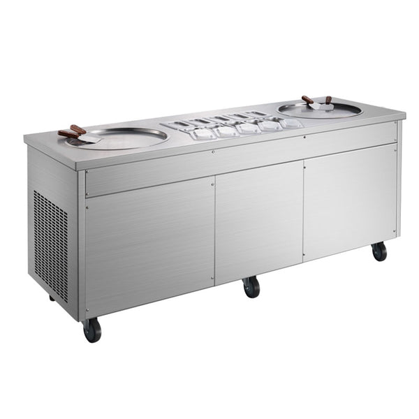AXOSPRO CB 2+10 Fried Ice Cream Machine - Commercial Soft Serve Ice Cream Machine for Cafes and Restaurants