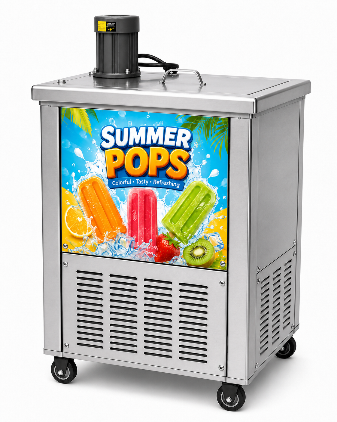 Axospro Single-Head Popsicle Machine - Compact Batch Freezer, Steel Molds