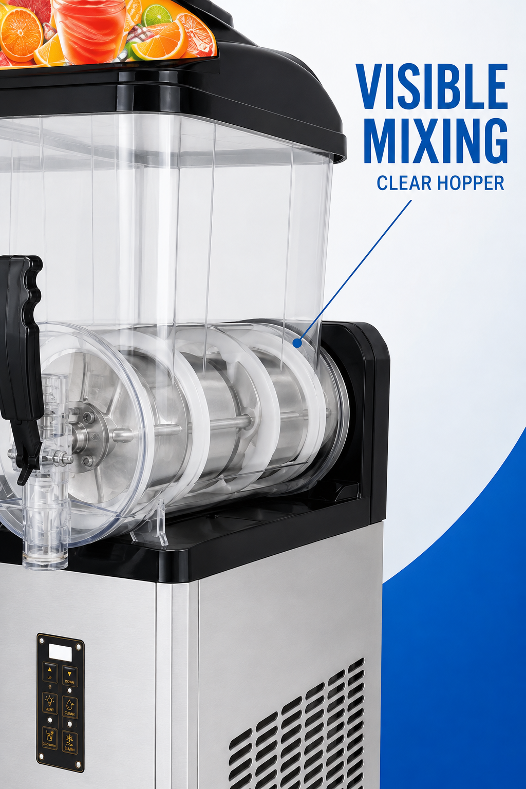 Axospro G10L2 Compact Slush Machine - 2 Bowls, 30L, Fits 400mm Counter Space detail image 5