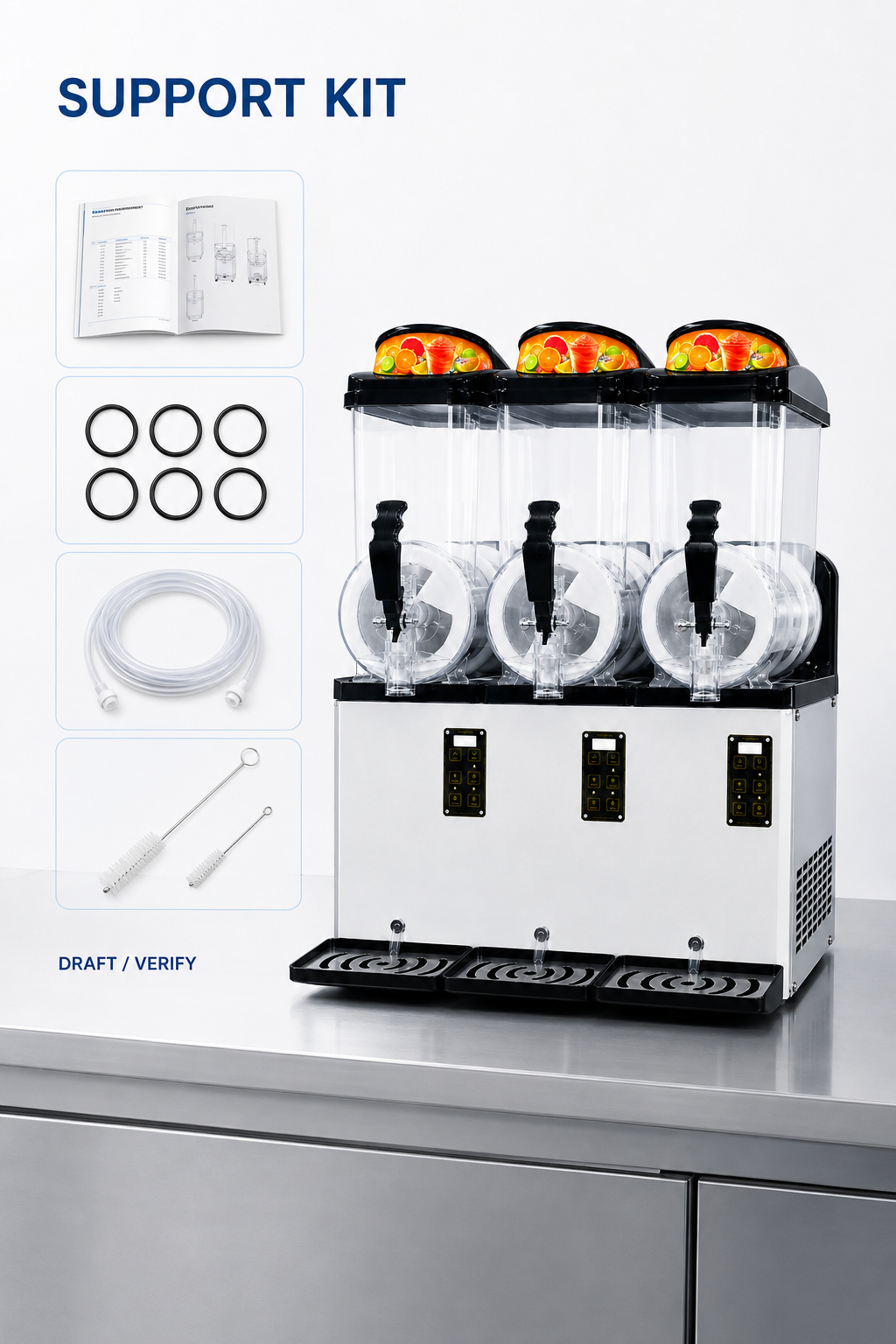Axospro G10L3 Commercial Slush Machine - 3 Independent Bowls, Dual Mode detail image 7