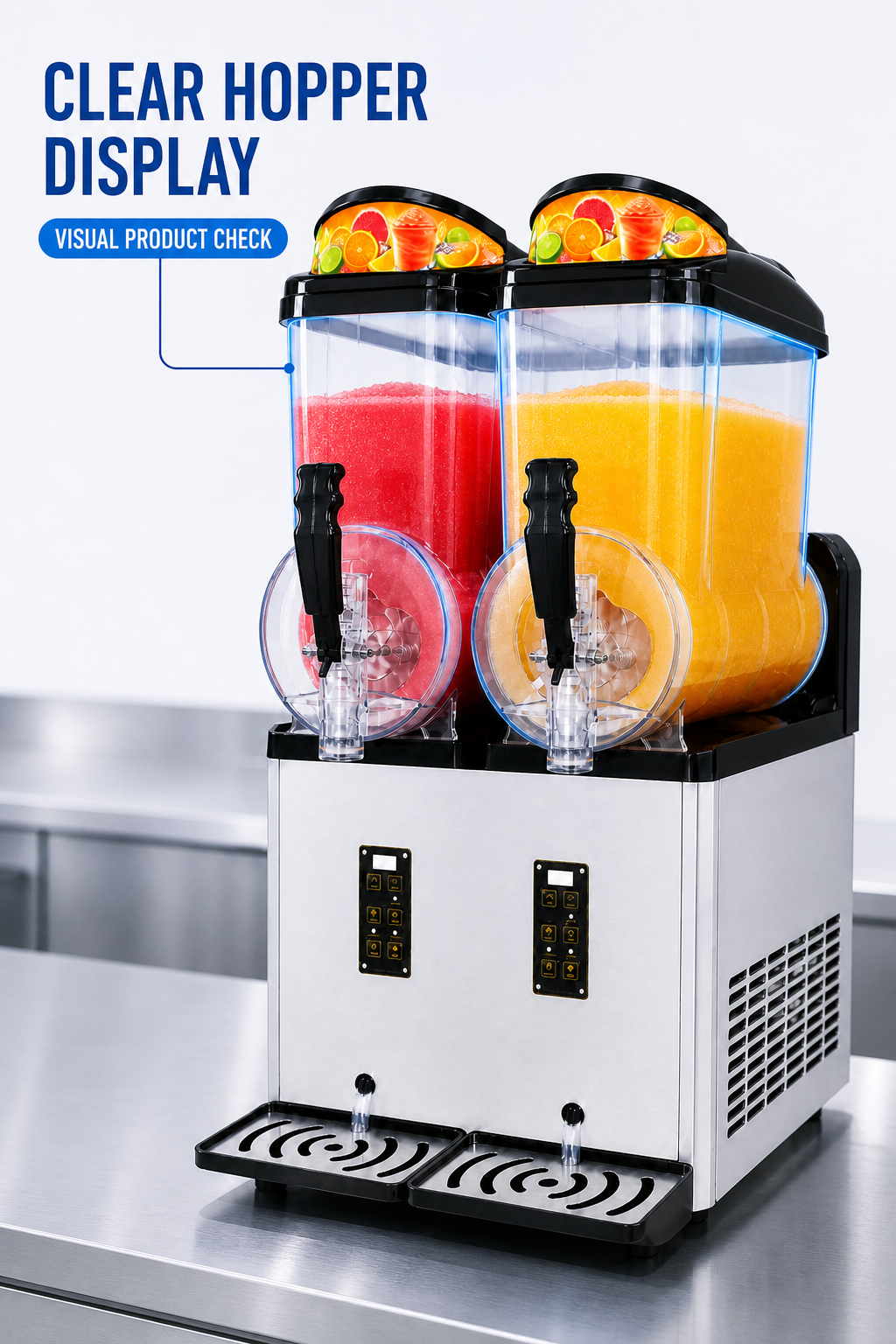 Axospro G10L2 Compact Slush Machine - 2 Bowls, 30L, Fits 400mm Counter Space detail image 1