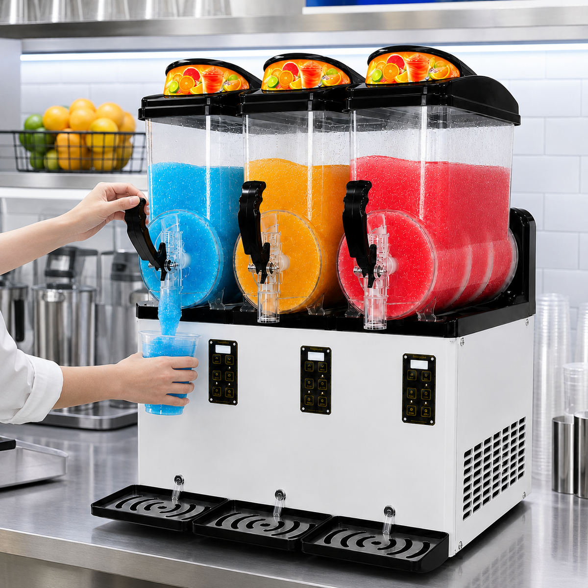 Axospro G10L3 Commercial Slush Machine - 3 Independent Bowls, Dual Mode detail image 6