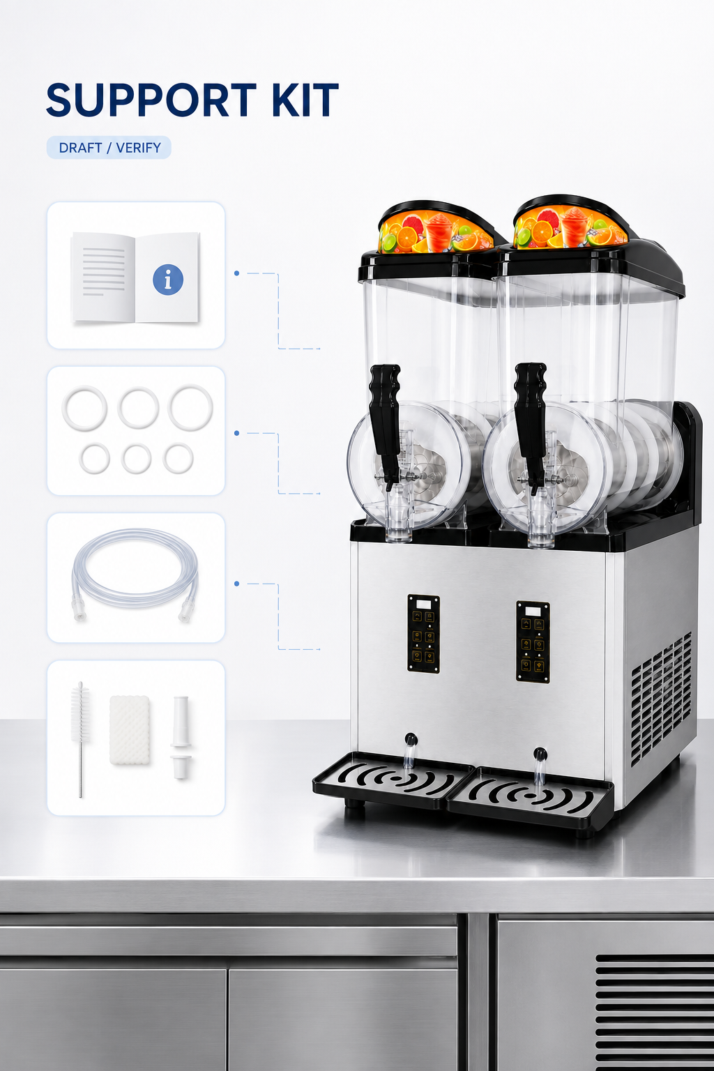Axospro G10L2 Compact Slush Machine - 2 Bowls, 30L, Fits 400mm Counter Space detail image 8