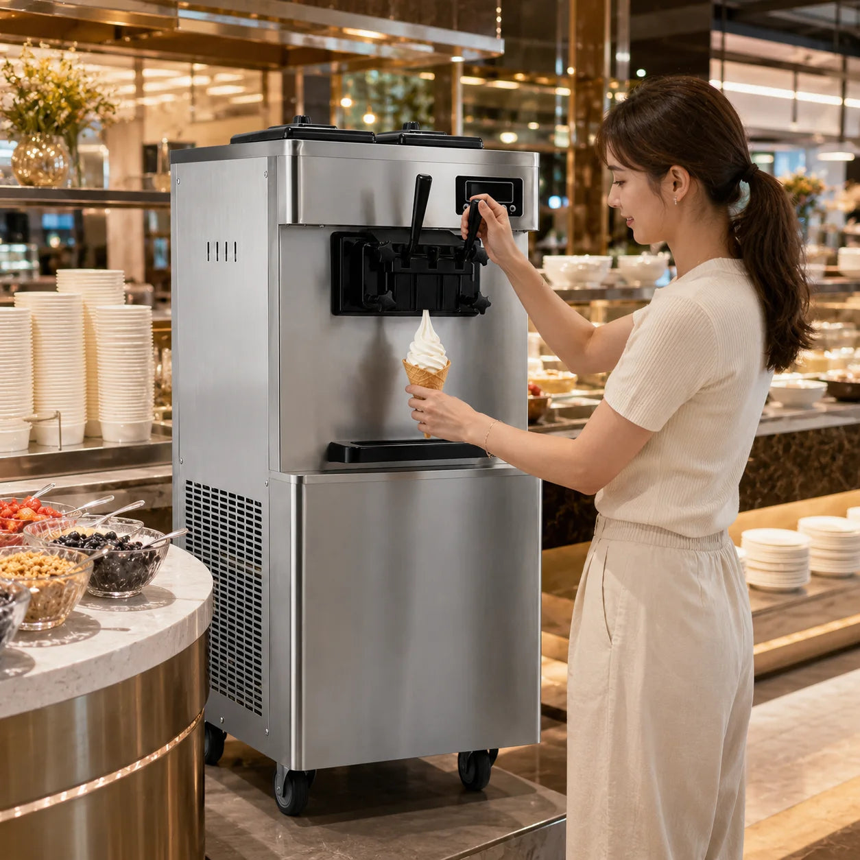 Artisan gelato making